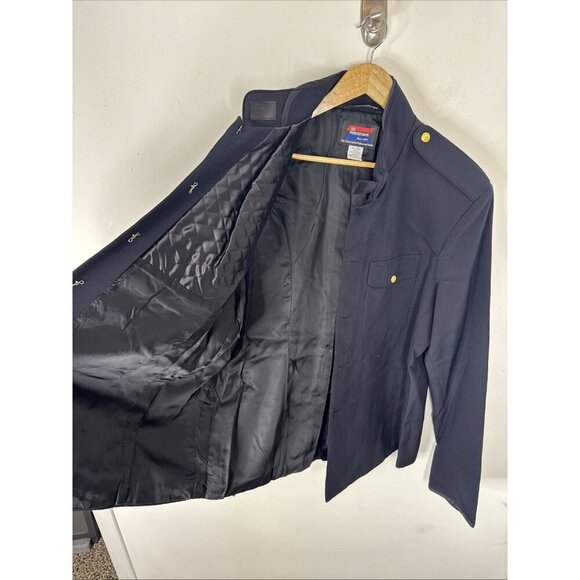 Marlow White Dress Blue Military Jacket 50x30 US Made Brass Buttons - Picture 9 of 9